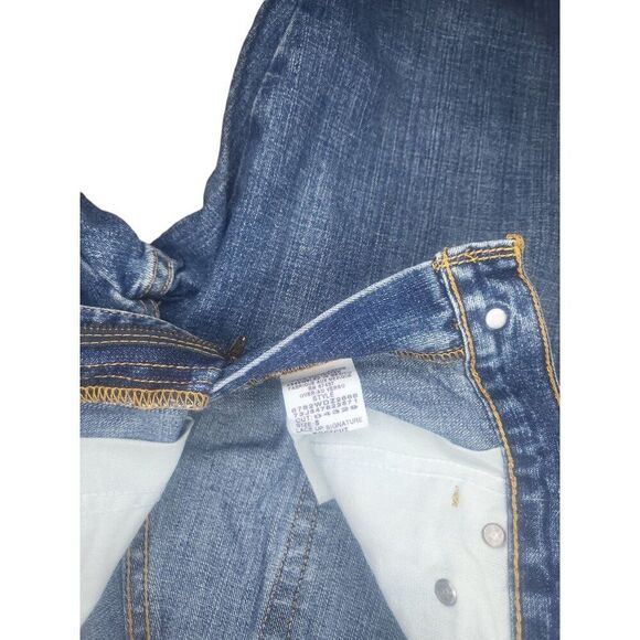 Ralph Lauren Jeans Women Sz 8 Lace Up Signature Denim Leather Straight Leg Work - Picture 7 of 7